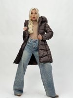 Jachetă 3/4 din fâș cu blană - imagine 20