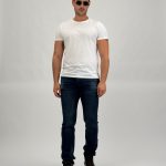 Jeans slim bleumarin