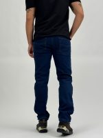 Jeans slim plușat albastru - imagine 5