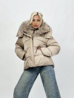 Jachetă din fâș cu blană - imagine 4