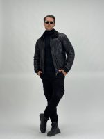 Jachetă din ecopiele cu guler și buzunare mari - imagine 7