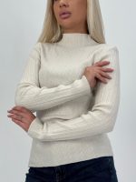 Pulover maletă din jerse rigat cu lurex - imagine 8