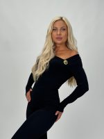 Bluză cu nasture decorativ - imagine 2