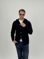 Pulover cardigan cu glugă - imagine 16