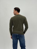 Pulover din catifea cu decolteu în V - imagine 16