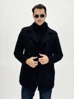 Palton din stofă dublat cu fermoar