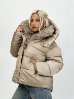 Jachetă din fâș cu blană - imagine 3