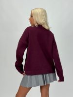 Pulover din tricot cu model și ștrasuri - imagine 4