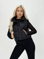 Vestă scurtă cu ștrasuri - imagine 2