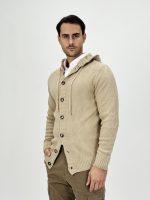 Pulover cardigan cu glugă - imagine 2