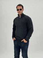 Pulover plușat cu fermoar scurt