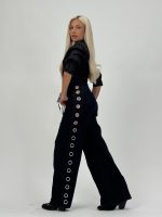 Jeans | Blug wide leg cu cercuri laterale - imagine 7