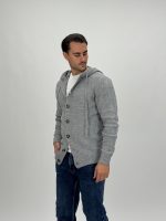 Pulover cardigan cu glugă - imagine 11