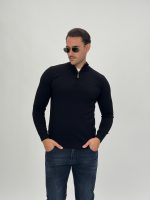 Pulover din tricot cu fermoar scurt - imagine 24