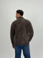 Pulover plușat cu fermoar lung - imagine 8