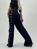 Jeans | Blug wide leg cu cercuri laterale - imagine 8