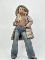 Jachetă 3/4 din fâș cu blană - imagine 13