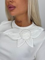 Pulover accesorizat cu fundă - imagine 3