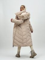 Jachetă lungă cu fermoar pe diagonală - imagine 3