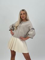 Pulover cu mânecă scurtă accesorizat - imagine 6