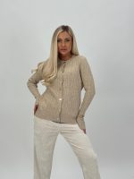 Pulover cardigan cu model torsade - imagine 12