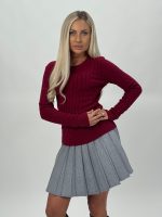 Pulover din tricot cu model torsade - imagine 22