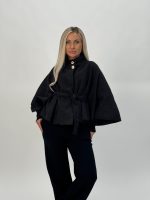 Poncho cu cordon în talie - imagine 23