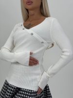 Pulover rigat accesorizat - imagine 3