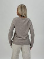 Pulover tricotat cu model romb - imagine 12