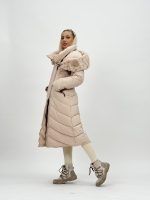 Jachetă lungă cu fermoar pe diagonală - imagine 7