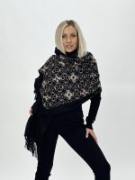 Eșarfă cu flori brodate - imagine 7