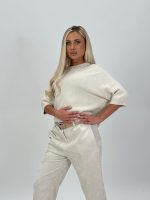 Pulover oversized accesorizat cu mânecă scurtă - imagine 8