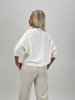 Pulover oversized accesorizat cu mânecă scurtă - imagine 14