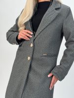 Palton rigat din stofă - imagine 5