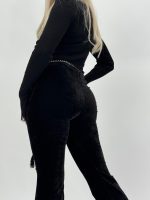 Pantalon evazat din catifea - imagine 11