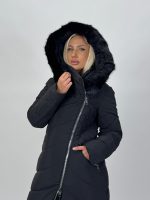 Jachetă lungă cu fermoar pe diagonală - imagine 17