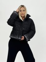 Jachetă scurtă din fâș cu ștrasuri - imagine 3