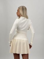 Pulover maletă model rigat cu ștrasuri - imagine 4