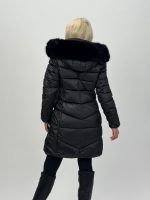 Jachetă 3/4 din fâș cu blană - imagine 27