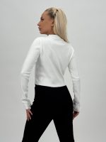 Pulover scurt cu ștrasuri - imagine 4