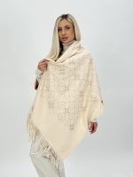 Eșarfă cu flori brodate - imagine 2