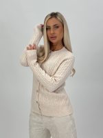 Pulover cardigan cu model torsade - imagine 8