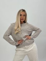 Pulover tricotat cu model romb - imagine 9