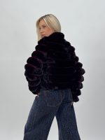 Jachetă scurtă din blană - imagine 5