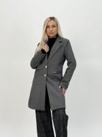 Palton rigat din stofă - imagine 4