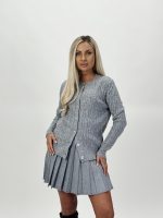 Pulover cardigan cu model torsade - imagine 17