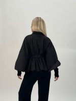 Poncho cu cordon în talie - imagine 24