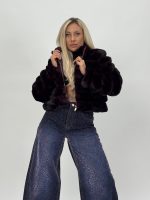 Jachetă scurtă din blană - imagine 2