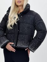 Jachetă scurtă din fâș cu ștrasuri - imagine 5