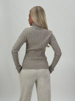 Pulover helancă cu model torsade - imagine 4